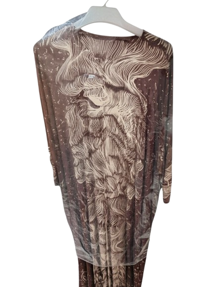 Pakaian Wanita Motif Coklat